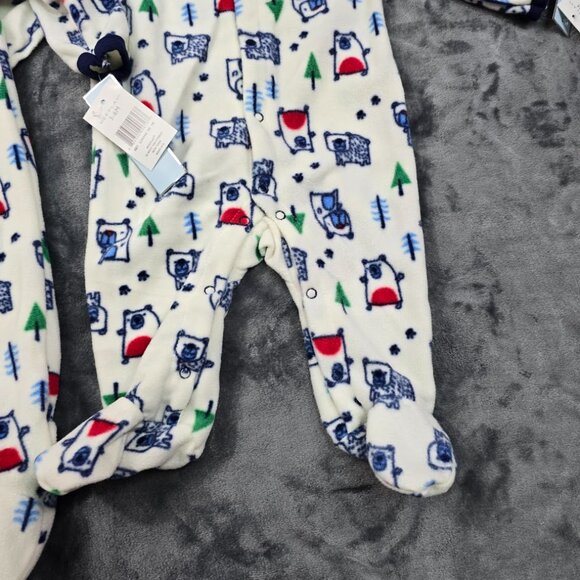 Weeplay Fleece Pajama Set 3–6M NWT 2-Pack Baby Footies Happy Camper Print - Picture 7 of 12